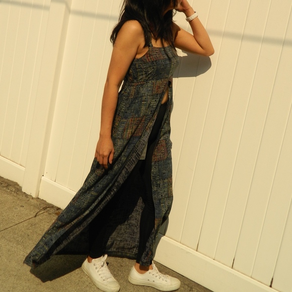 Tang Top Open-Front Maxi Dress - Picture 2 of 4